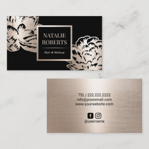 Hair Stylist Modern Guld Botanical Beauty Salon Bu Visitkort