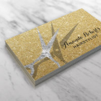 Hair Stylist Modern Guld Glitter Hair Salon