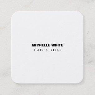 Hair Stylist Modern Minimalist Trendig Black White Fyrkantigt Visitkort
