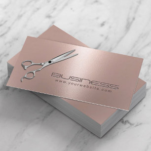 Hair Stylist Modern Ro Guld Salon Möte Tidsbeställning Kort