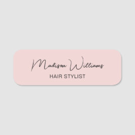Hair Stylist Modern Rosa Namnbricka