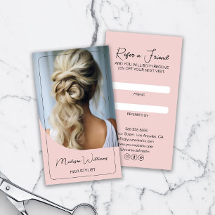 Hair Stylist Modern Rosa Rabattkort