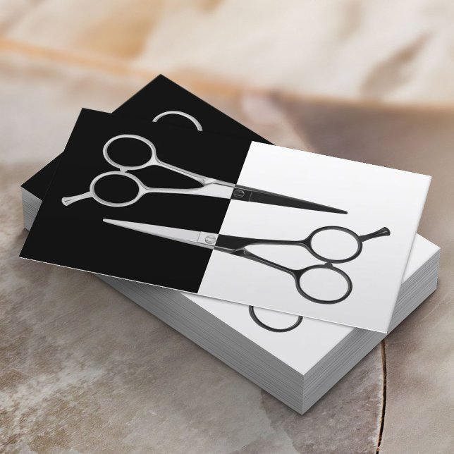 Hair Stylist Modern Scissors Hairdresser Visitkort (Skapare uppladdad)