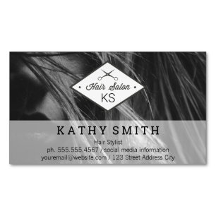 Hair Stylist Modern Stylist Magnetiska Visitkort