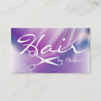 Hair Stylist Möte - Lila Abstrakt #11 Tidsbeställning Kort