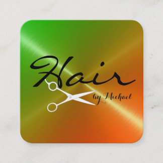 Hair Stylist Möte Stainless Metall-utseende Tidsbeställning Kort