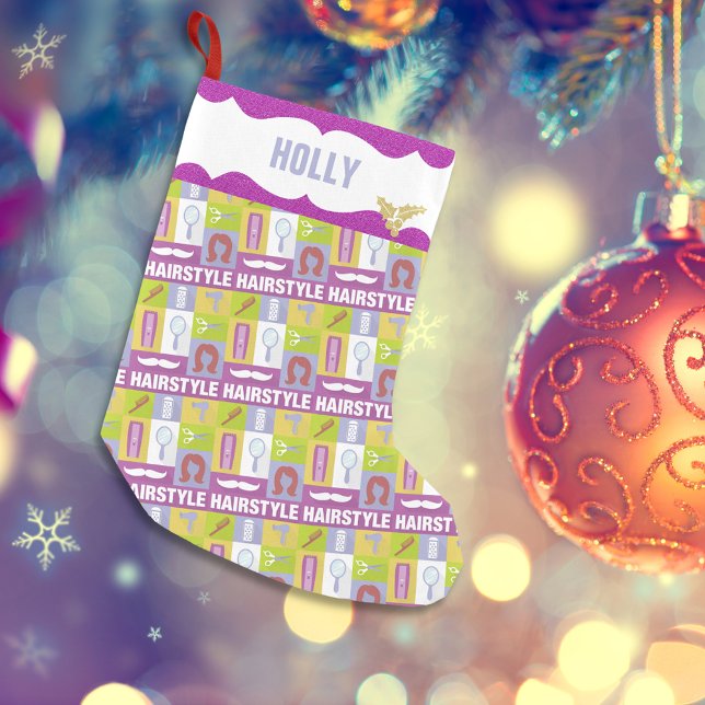 Hair Stylist Occupation | ROSA GLITTER Liten Julstrumpa (Skapare uppladdad)