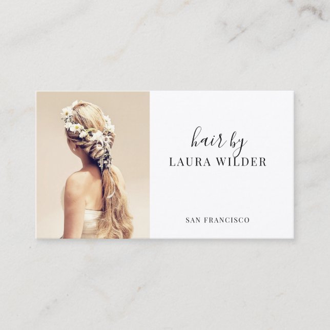 Hair Stylist Photo Affärskort Visitkort (Framsida)