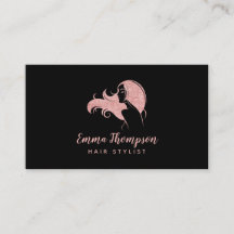 Hair Stylist Professionell Logotyp Beauty Black Ro