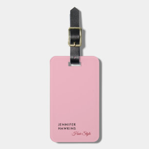 Hair stylist-professionell, vanlig rosa feminin bagagebricka