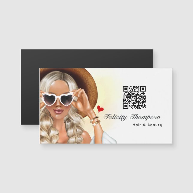 Hair Stylist QR-kod (Fram/baksida)