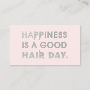 Hair Stylist Quote Chic Modern Foil Typography Visitkort