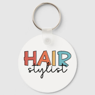 Hair Stylist Retro Hairdresser Gift Nyckelring