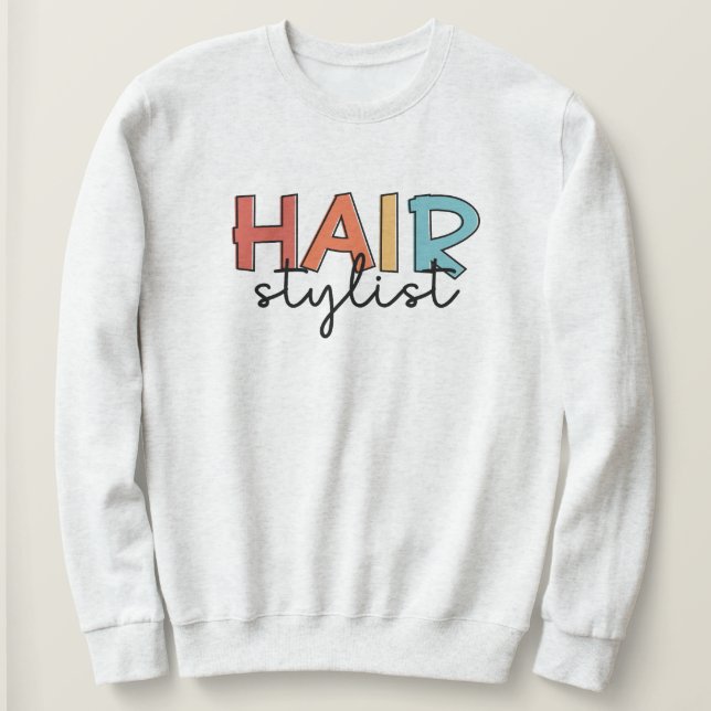 Hair Stylist Retro Hairdresser Gift T Shirt (Design framsida)
