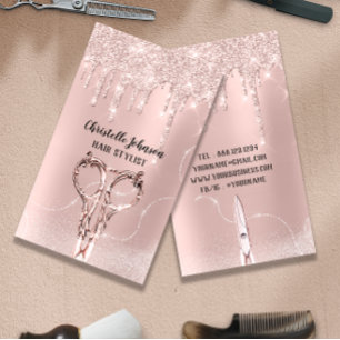 Hair Stylist Ro DripGlitter Hairdresser Sissar Visitkort