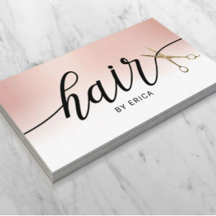 Hair Stylist Ro Guld Beauty Salon Elegant Tidsbeställning Kort
