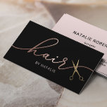 Hair Stylist Ro Guld Calligraphy Beauty Salon Visitkort<br><div class="desc">Hair Stylist Ro Guld Calligraphy Beauty Salon Affärskorts.</div>