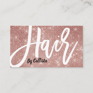 Hair Stylist Ro Guld Glitter Modern Typografi Visitkort