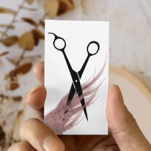 Hair Stylist Ro Guld Hair & Scissor Elegant Visitkort