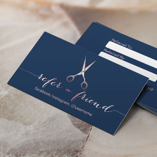 Hair Stylist Ro Guld Scissor Navy Blue Referral