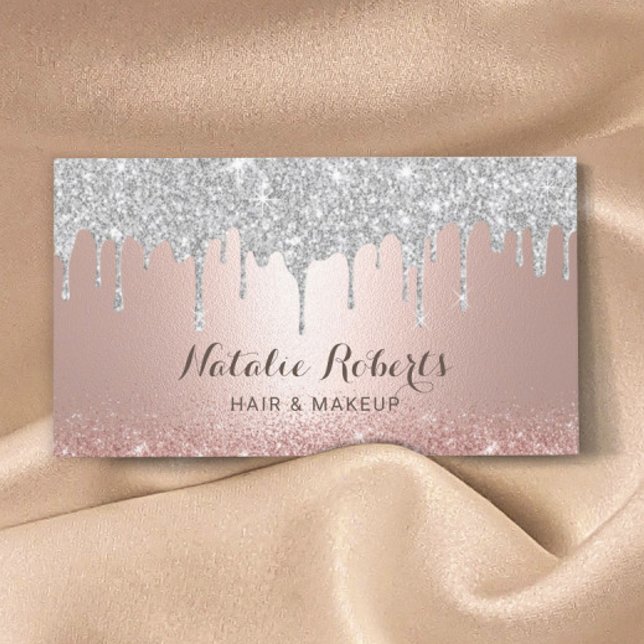 Hair Stylist Ro Guld Silver Drives Salon & SPA Visitkort (Skapare uppladdad)
