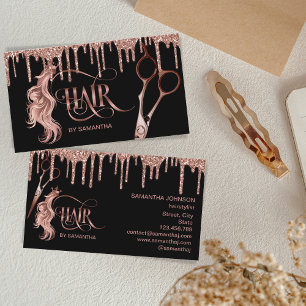Hair stylist ro guld typography hair scissu bu visitkort