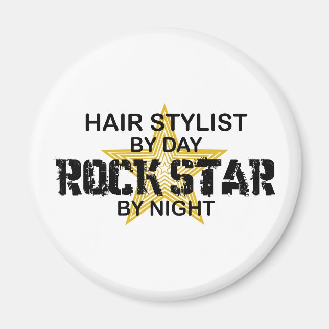 Hair Stylist-Rockstjärna efter natt Magnet (Framsidan)