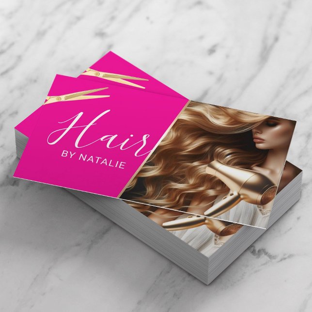 Hair Stylist Rosa Beauty Girl Salon & SPA Visitkort (Skapare uppladdad)