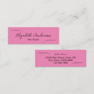 Hair Stylist Rosa Black Heart Cute Script Business