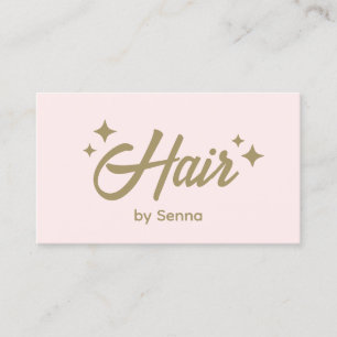 Hair Stylist Rosa Retro Stars Visitkort