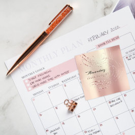 Hair Stylist Salon Appointement Card Ro Guld Fyrkantigt Visitkort