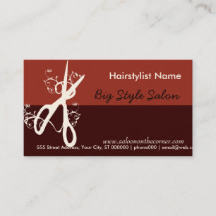 Hair Stylist Salon Beauty Spa Modern Tidsbeställning Kort