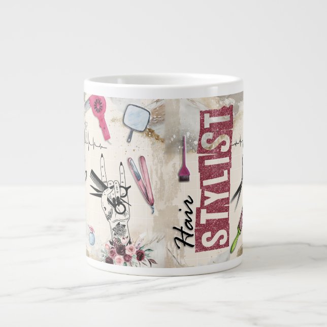 Hair Stylist Salon Gift Jumbo Mugg (Framsidan)