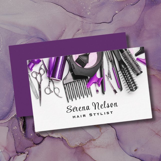 Hair stylist Salon Hairdresser Verktyg Beauty Visitkort (Skapare uppladdad)