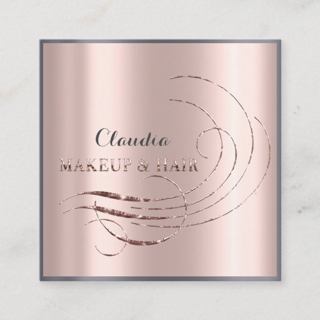 Hair Stylist Salon Makeup Artist Möte Ro Fyrkantigt Visitkort (Framsida)