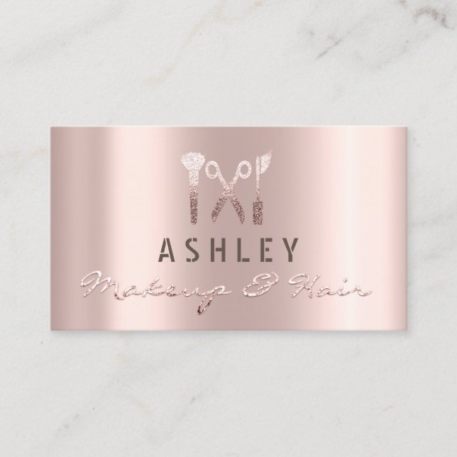 Hair Stylist Salon Makeup Artist Möte Ro Visitkort (Framsida)