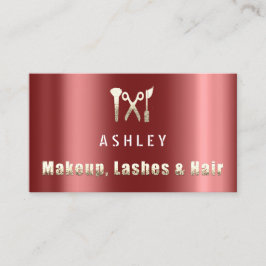 Hair Stylist Salon Makeup Lash Möte Burgund Visitkort
