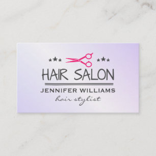 Hair Stylist Salon Shears Visitkort