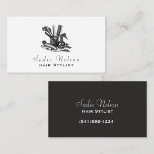 Hair Stylist Salon Verktyg Beauty Affärskort Visitkort