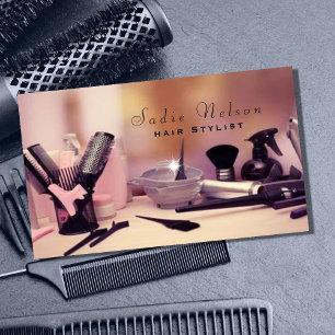 Hair stylist Salon Verktyg Beauty Affärskort Visitkort