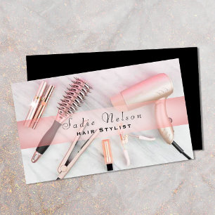 Hair stylist Salon Verktyg Beauty Affärskort Visitkort