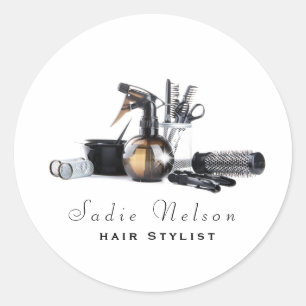 Hair stylist Salon Verktyg Beauty Business Runt Klistermärke