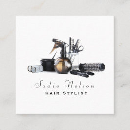 Hair stylist Salon Verktyg Beauty Fyrkantigt Visitkort