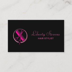 Hair Stylist Salon Verktyg Beauty Visitkort