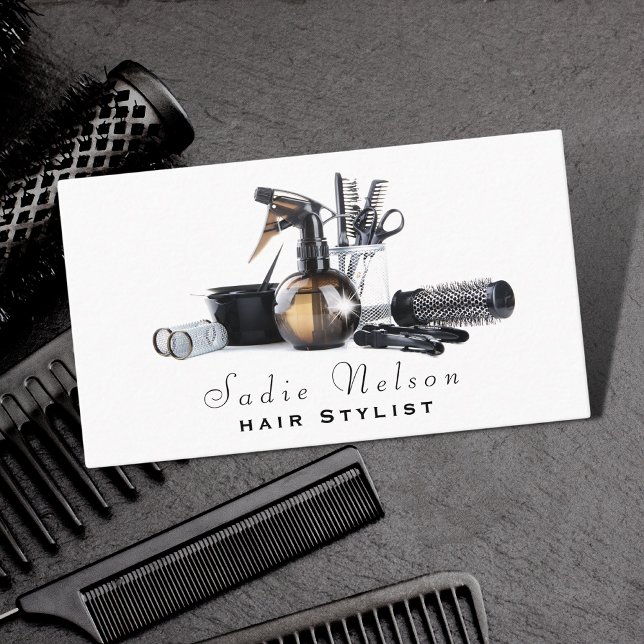 Hair stylist Salon Verktyg Beauty Visitkort (Skapare uppladdad)