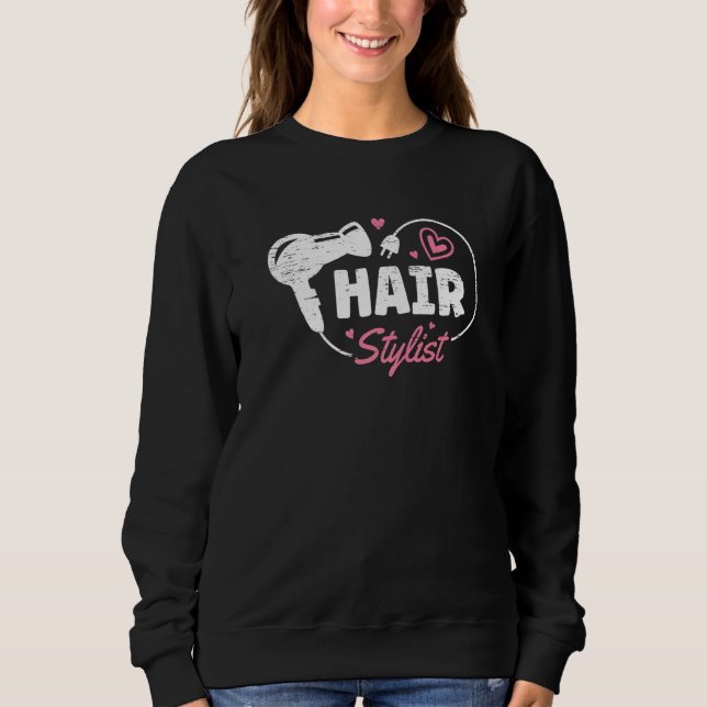 Hair Stylist Scissor Barber Salon Hairstylist T Shirt (Framsida)