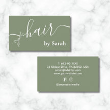 Hair Stylist Scissor Barber Shop Sage Grönt Anpass