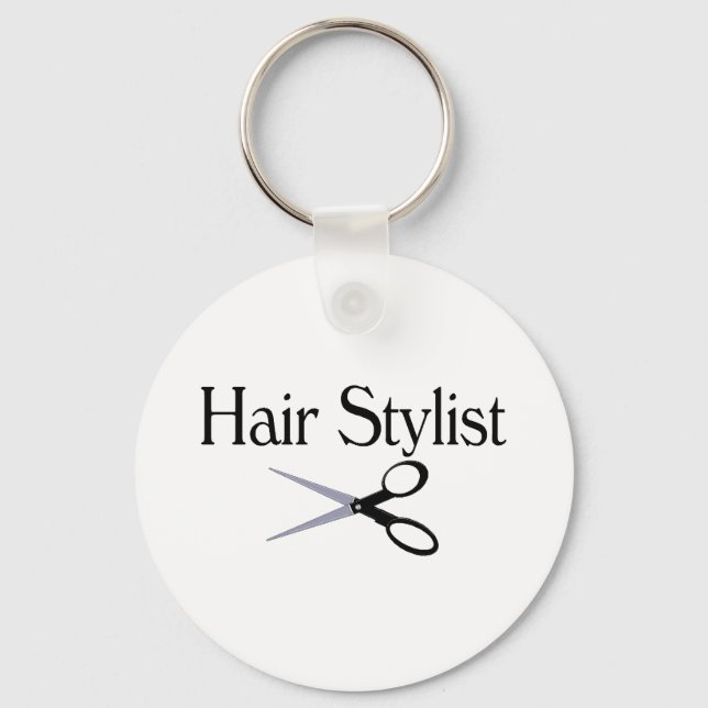 Hair Stylist Scissors Nyckelring (Framsida)