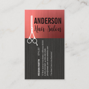 Hair Stylist Scissors Womens Beauty Visitkort