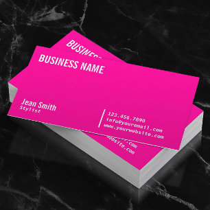 Hair Stylist Shock rosa Modern Beauty Salon Visitkort